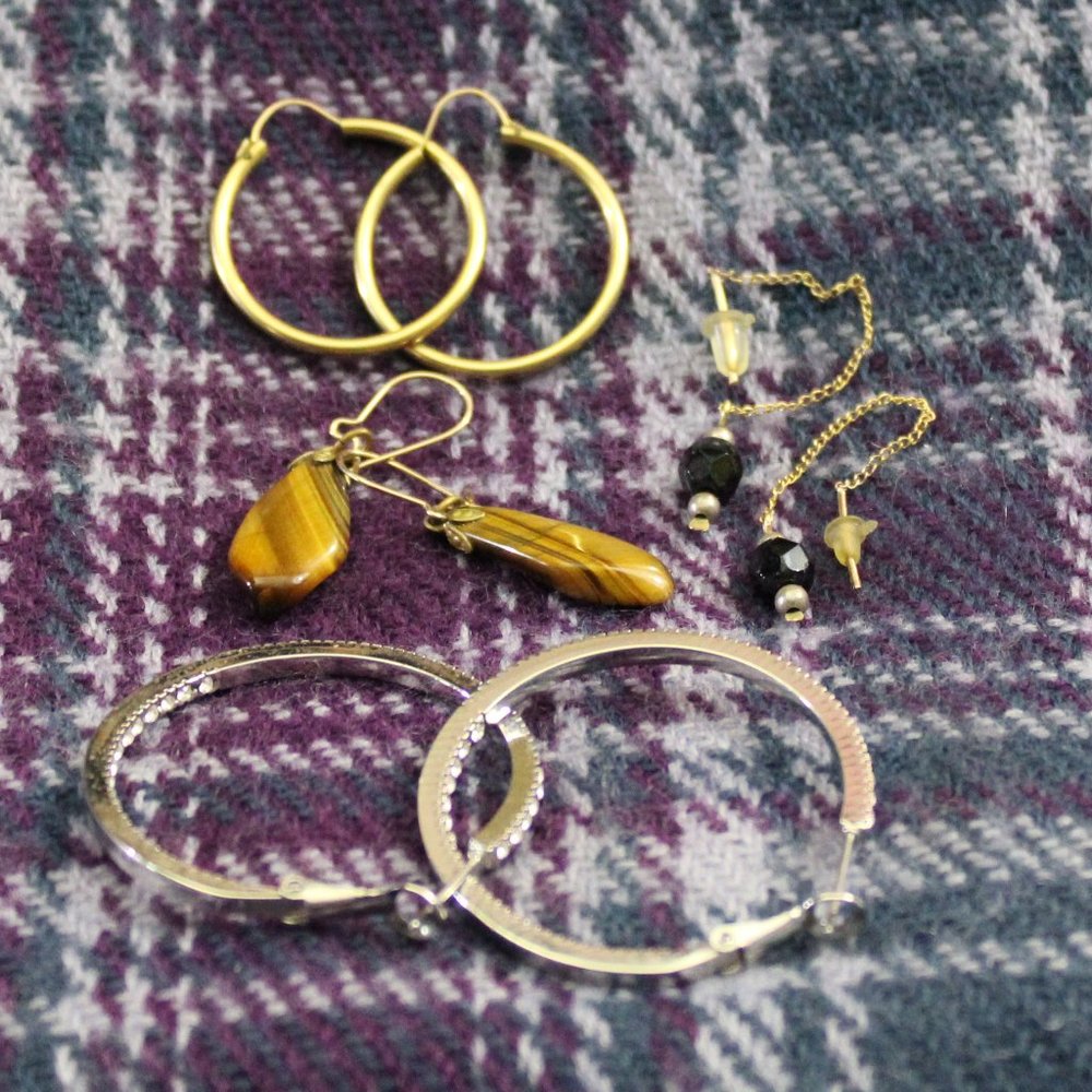Lot of Four Pierced Earrings